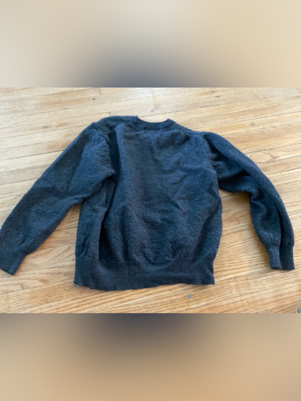 Boy M Lyle and Scott 100% wool Charcoal Gray Crewneck Sweater - Picture 4 of 4